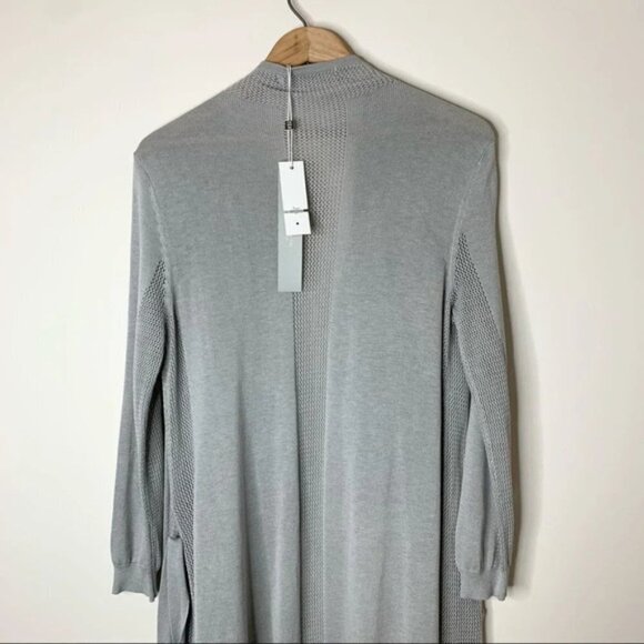REVOLVE One Grey Day Women's Cardigan Sweater Long Belted Duster Draped Gray XS - Picture 13 of 15